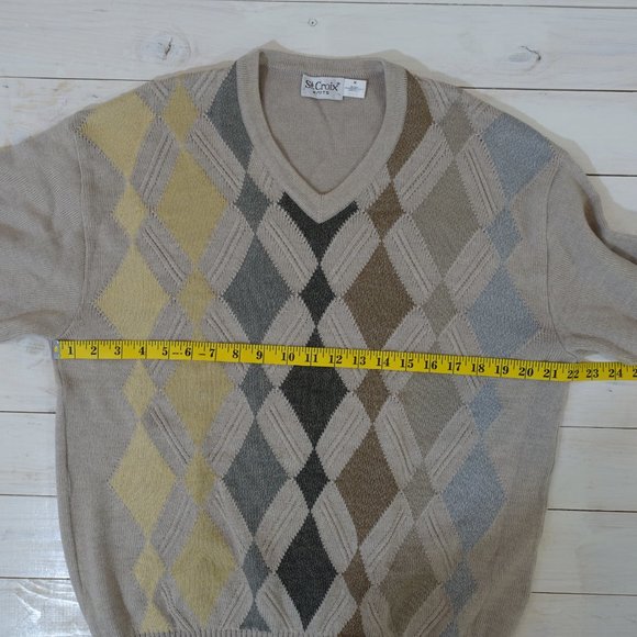 Vintage St Croix Knits Tan Wool Blend Sweater - Picture 6 of 8